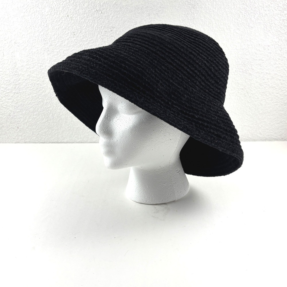 Street Smart‎ by Betmar Bucket Hat Womens OS Black Excellent Ribbed Cloche